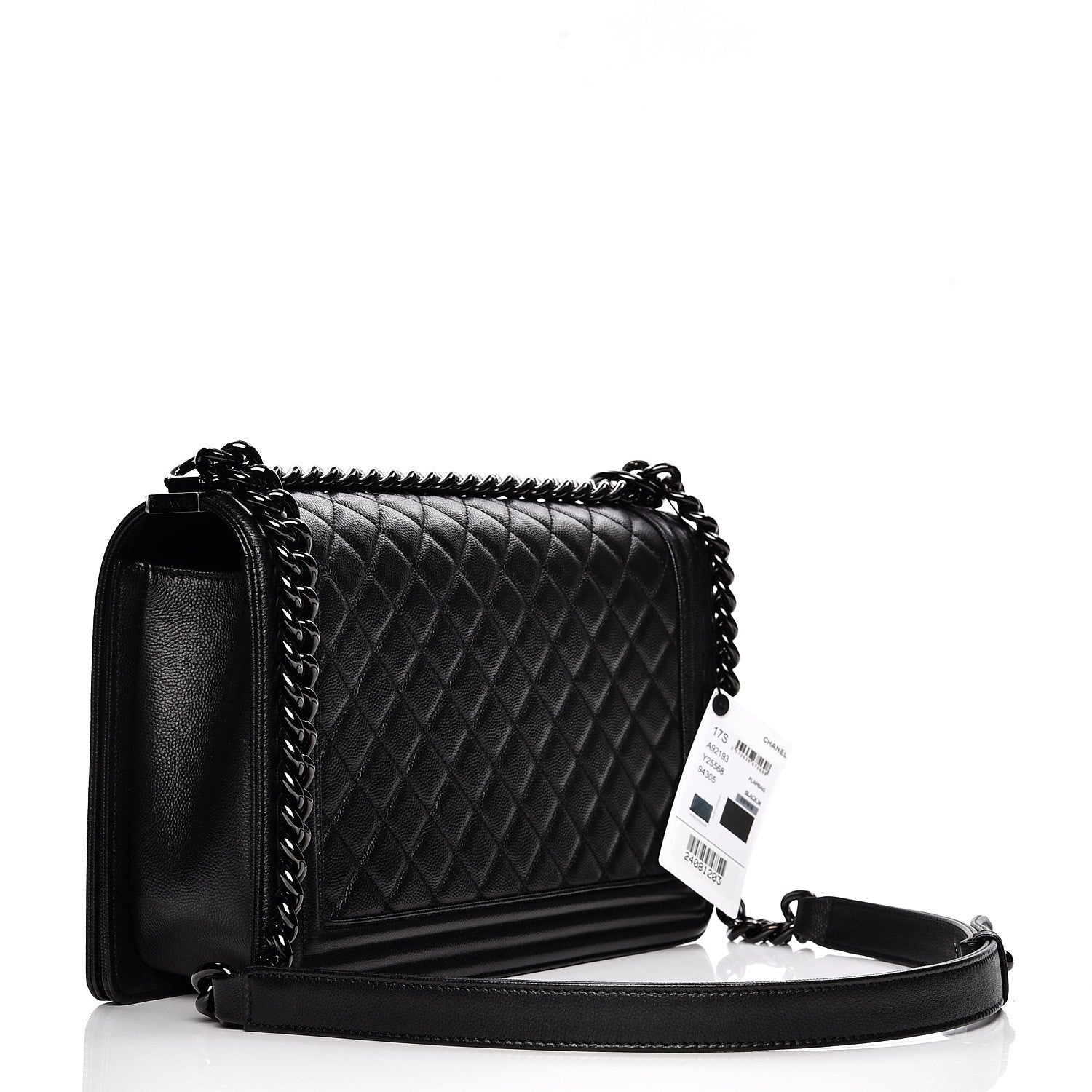 Chanel Caviar Quilted New Medium Boy Flap So Black 3 of 9