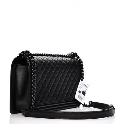 Chanel Caviar Quilted New Medium Boy Flap So Black 3 of 9
