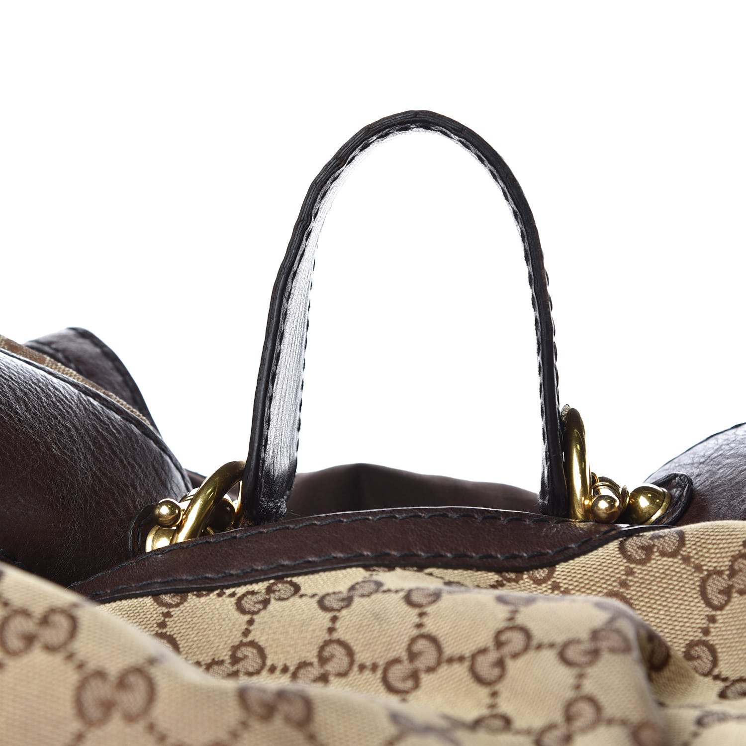Gucci Monogram Large Jockey Hobo Dark Brown 15 of 16
