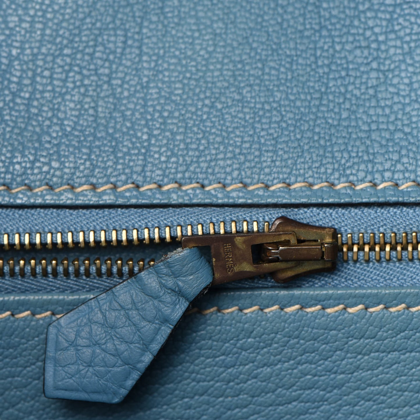 Taurillon Clemence Birkin 35 Blue Jean