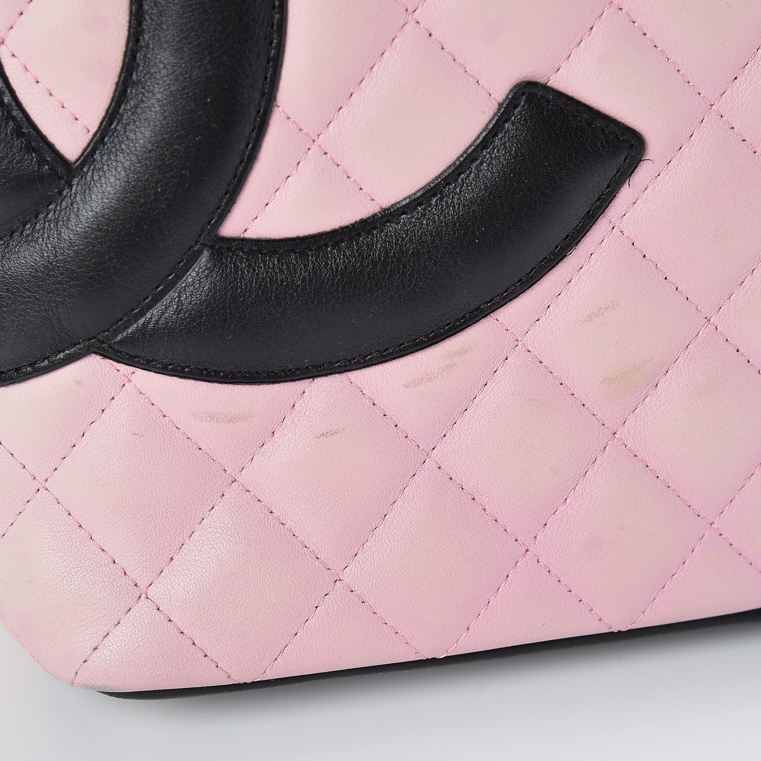 Chanel Calfskin Quilted Medium Cambon Tote Pink Black 19 of 20