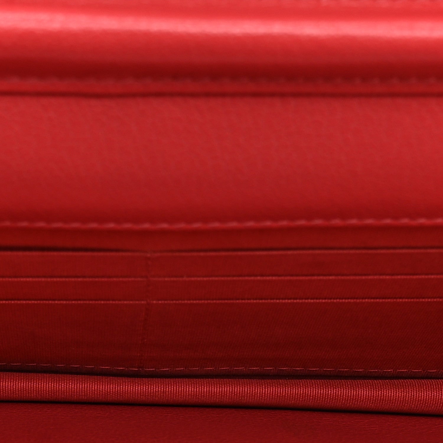 Chanel Shiny Goatskin Chevron Quilted Statement Wallet On Chain WOC Red 5 of 12