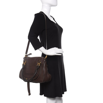 Chloe Calfskin Medium Marcie Satchel Coffee Shot 3 of 10