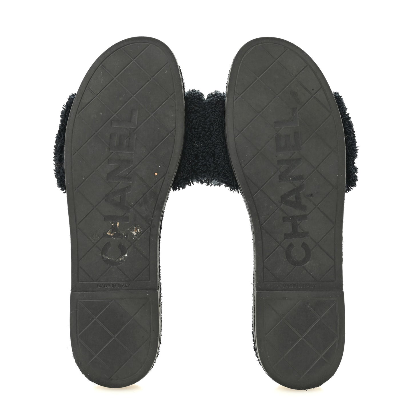 Terry CC Flat Mules Sandals 40 Black