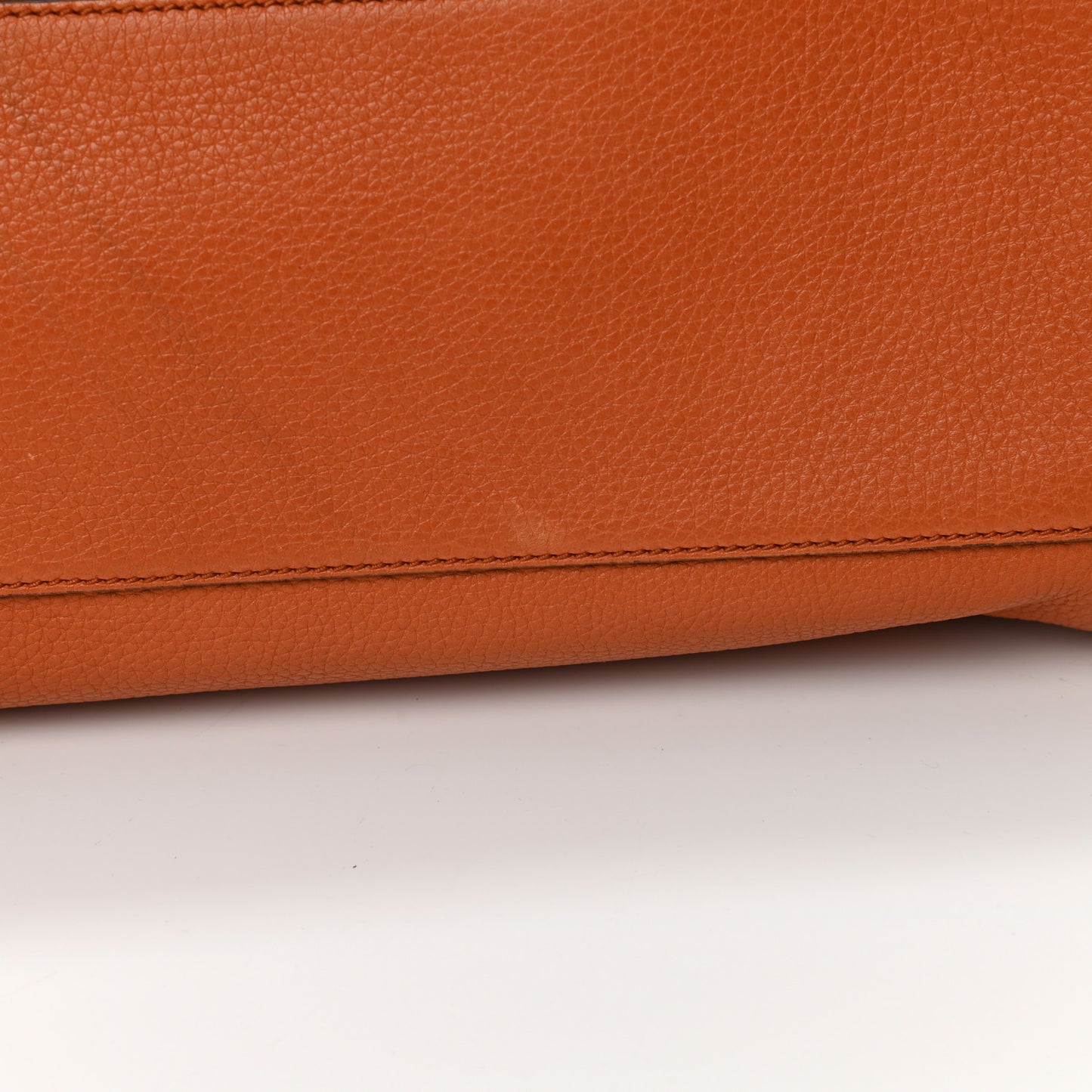 Pebbled Calfskin Large Lady Tassel Top Handle Bag Orange
