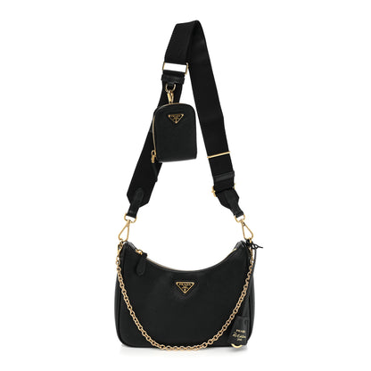 Prada Saffiano Lux Re-Edition 2005 Shoulder Bag Black 1 of 14
