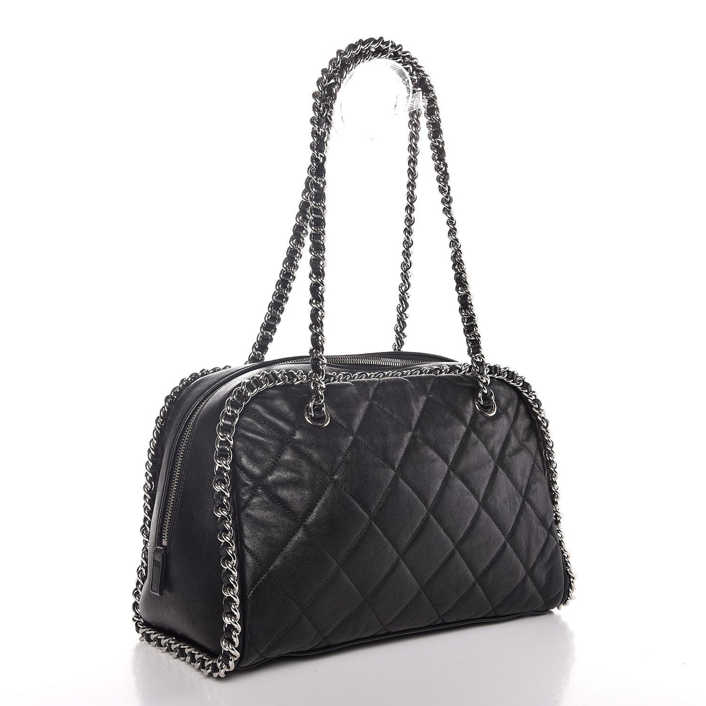 Calfskin Chain Around Bowler Black