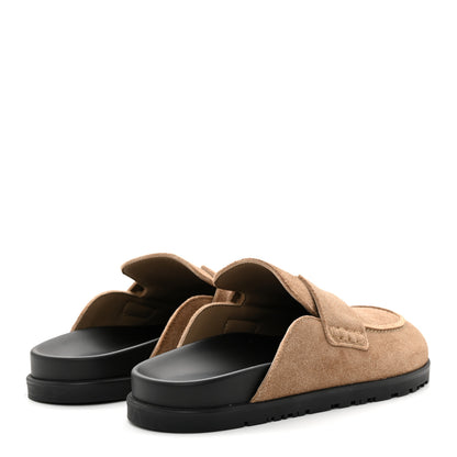 Hermes Suede Calfskin Womens Go Mules 38.5 5 of 12