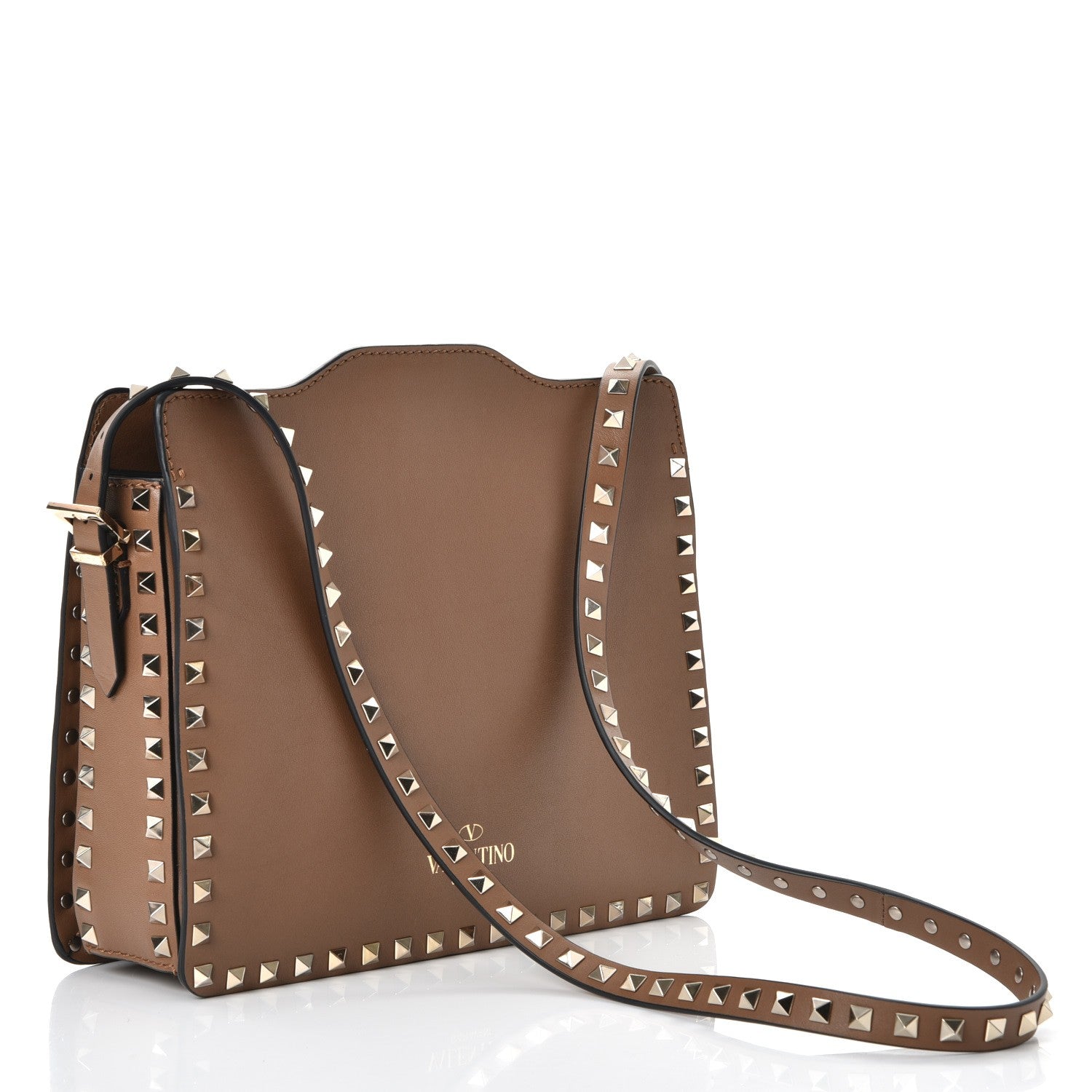 Valentino Garavani Vitello Small Rockstud Flip-Lock Messenger Bag Light Cuir 3 of 7