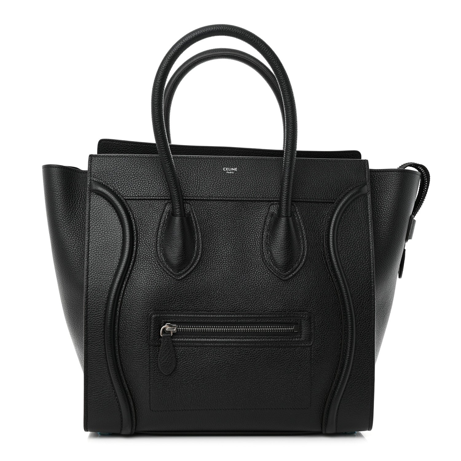 Celine Drummed Calfskin Mini Luggage Black 1 of 13