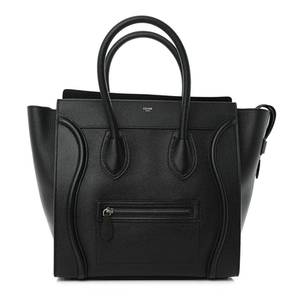 Celine Drummed Calfskin Mini Luggage Black 1 of 13
