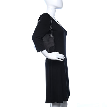 Gucci Calfskin Bamboo Handle Jackie O Hobo Black 2 of 12