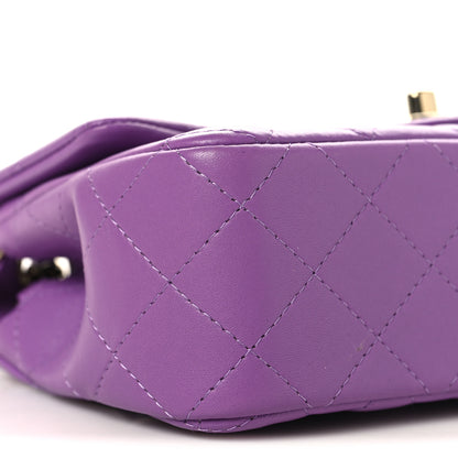 Chanel Lambskin Quilted Mini Rectangular Flap Purple 9 of 11