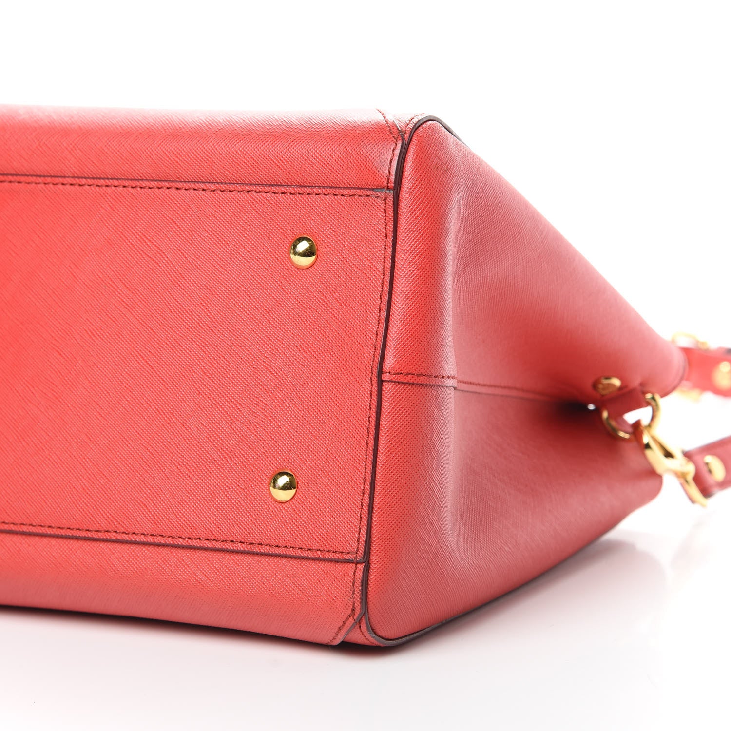 MCM Saffiano Nuovo Tote Hot Coral 11 of 13