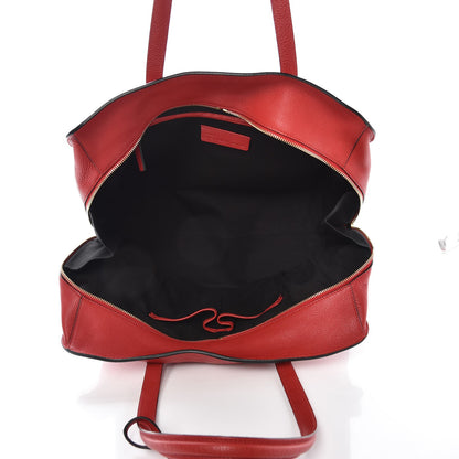 Alexander McQueen Calfskin Large Skull Padlock Zip Around Tote Red 5 of 14