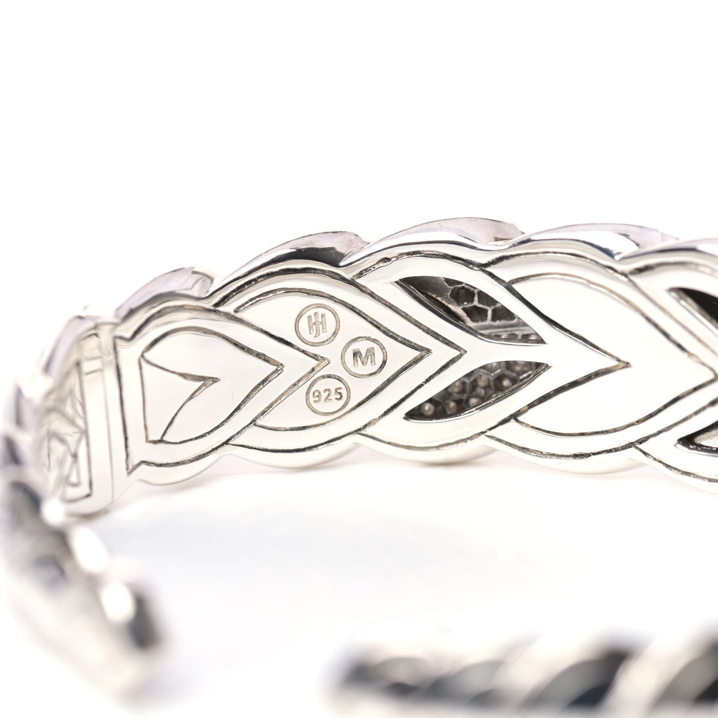 Sterling Silver Diamond Legends Naga Cuff Bracelet