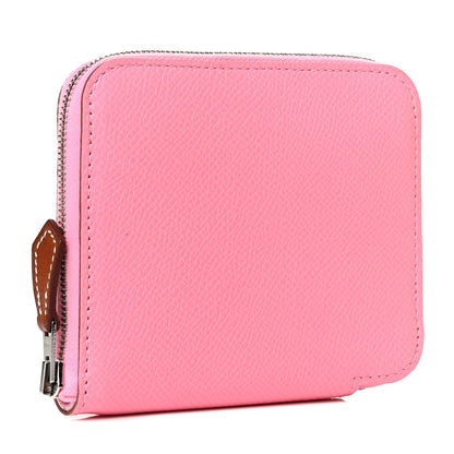 Hermes Epsom Silk'in Compact Wallet Rose Confetti 2 of 4