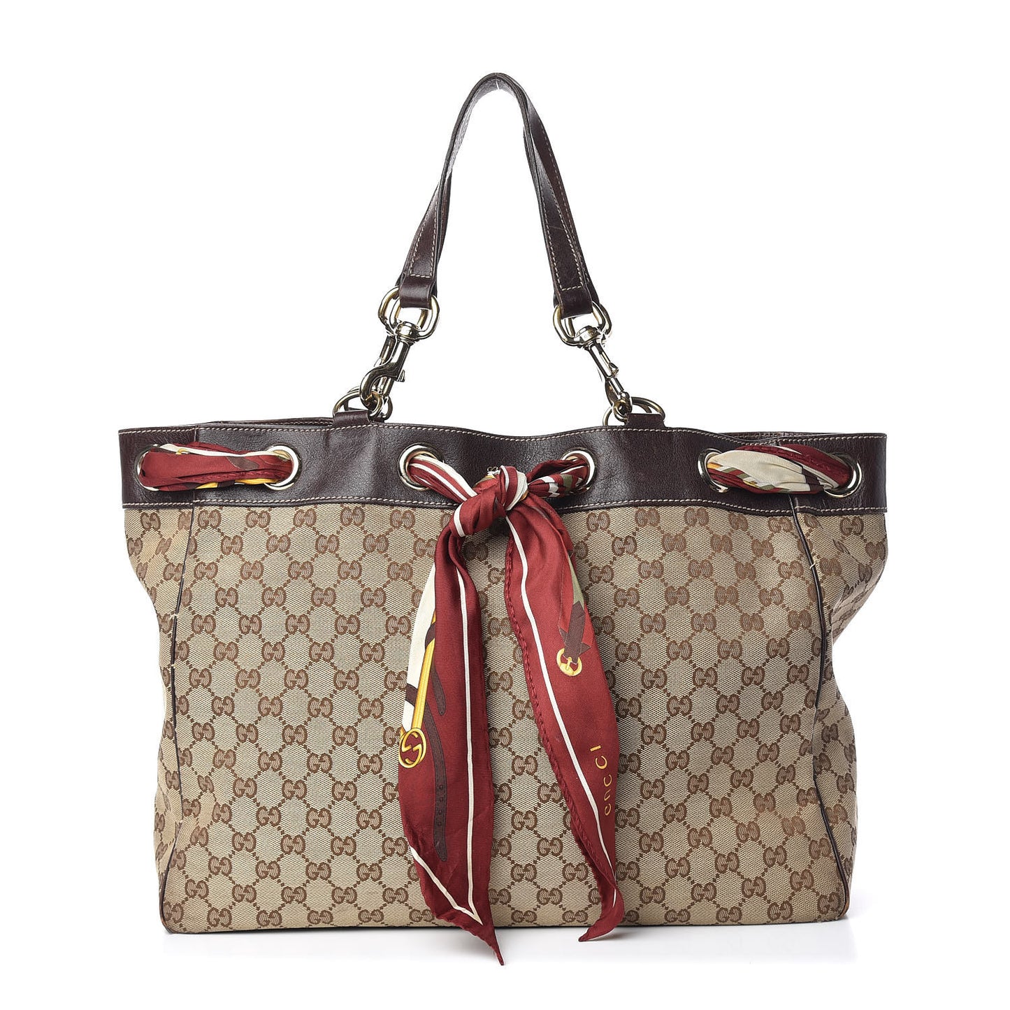 Monogram Large Positano Tote Brown