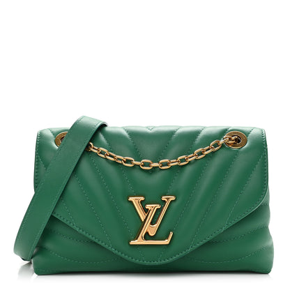 Louis Vuitton Calfskin New Wave Chain Bag MM NM Emerald 1 of 10