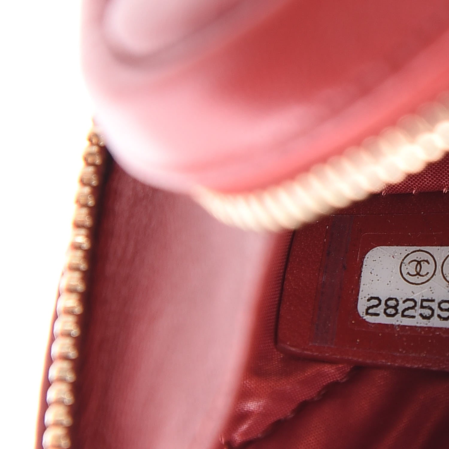 Chanel Lambskin Quilted Small Curvy Pouch Cosmetic Case Red 7 of 10