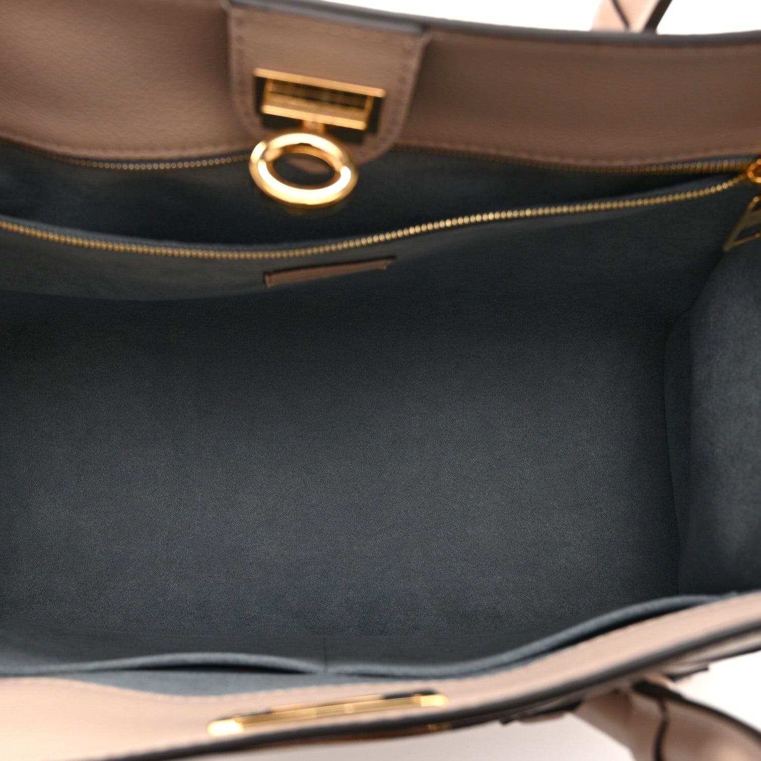 Louis Vuitton Calfskin Monogram On My Side MM Greige 5 of 9