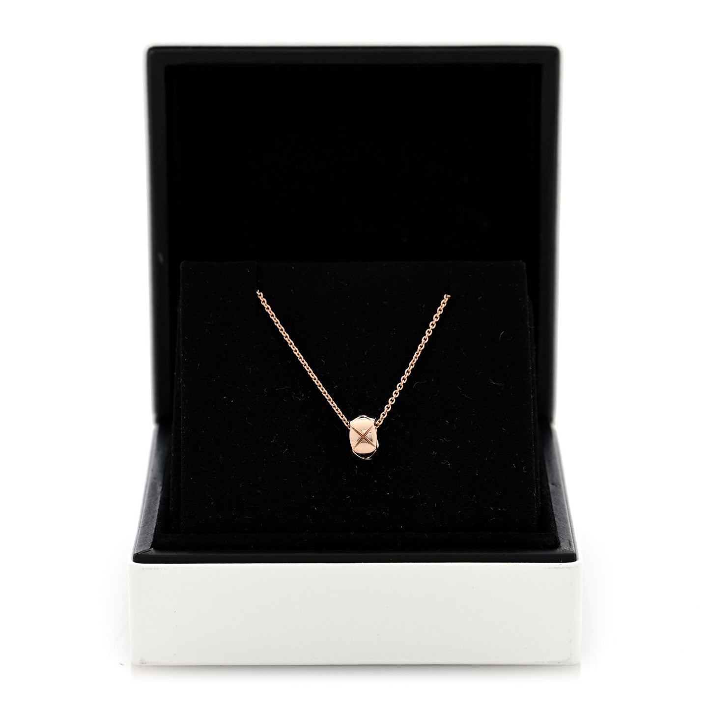 18K Beige Gold Coco Crush Round Pendant Necklace