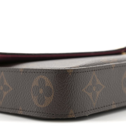 Louis Vuitton Monogram Pochette Felicie Chain Wallet Fuchsia 10 of 13