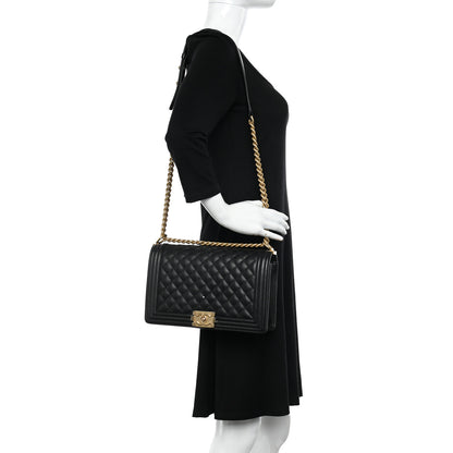 Chanel Caviar Quilted New Medium Boy Flap Black 2 of 13