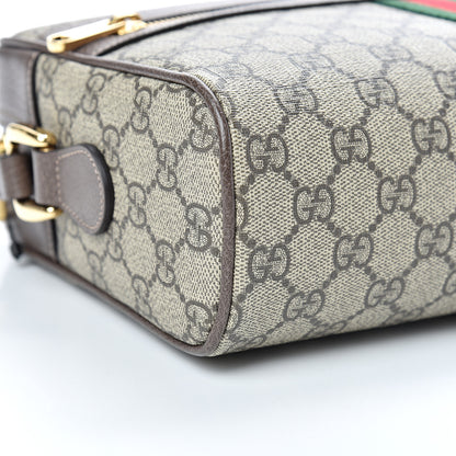 Gucci GG Supreme Monogram Web Small Ophidia Shoulder Bag Brown 8 of 9
