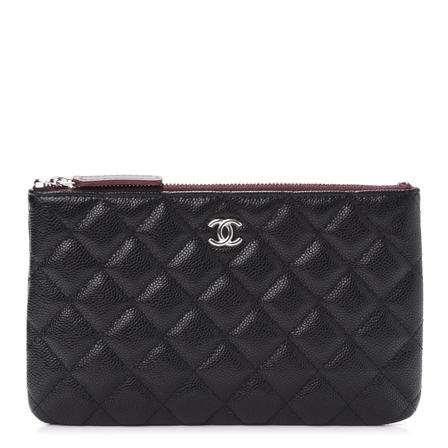Caviar Quilted Cosmetic Case Black