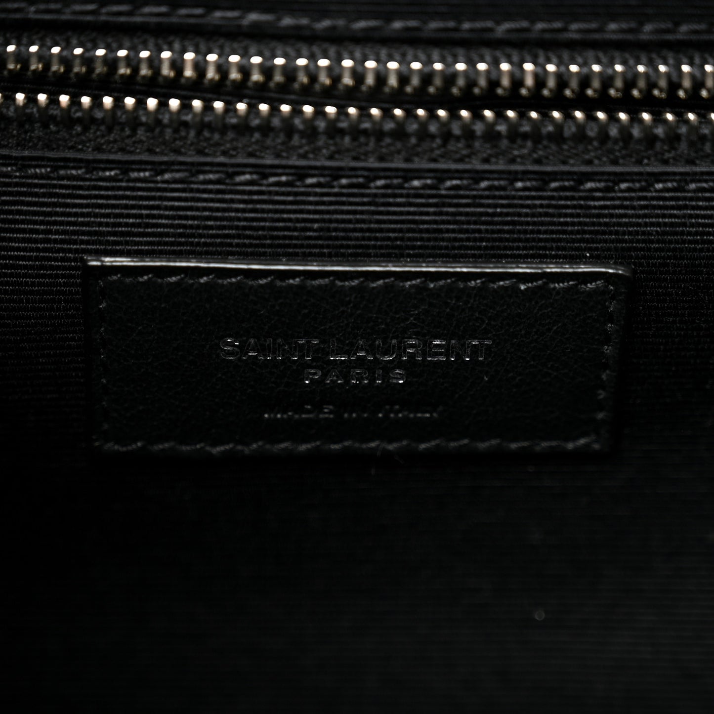 Grain De Poudre Textured Mixed Matelasse Large Triquilt Monogram Satchel Black