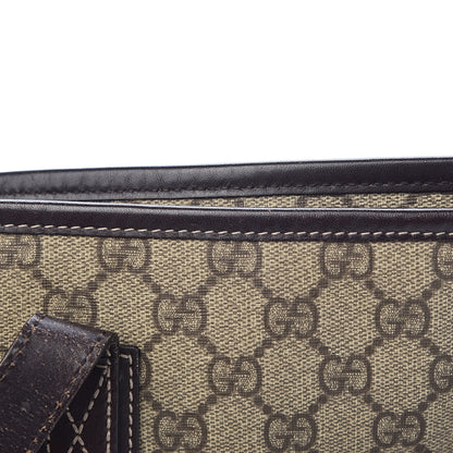 Gucci GG Supreme Monogram Medium Zippered Shopping Tote Dark Brown 11 of 21