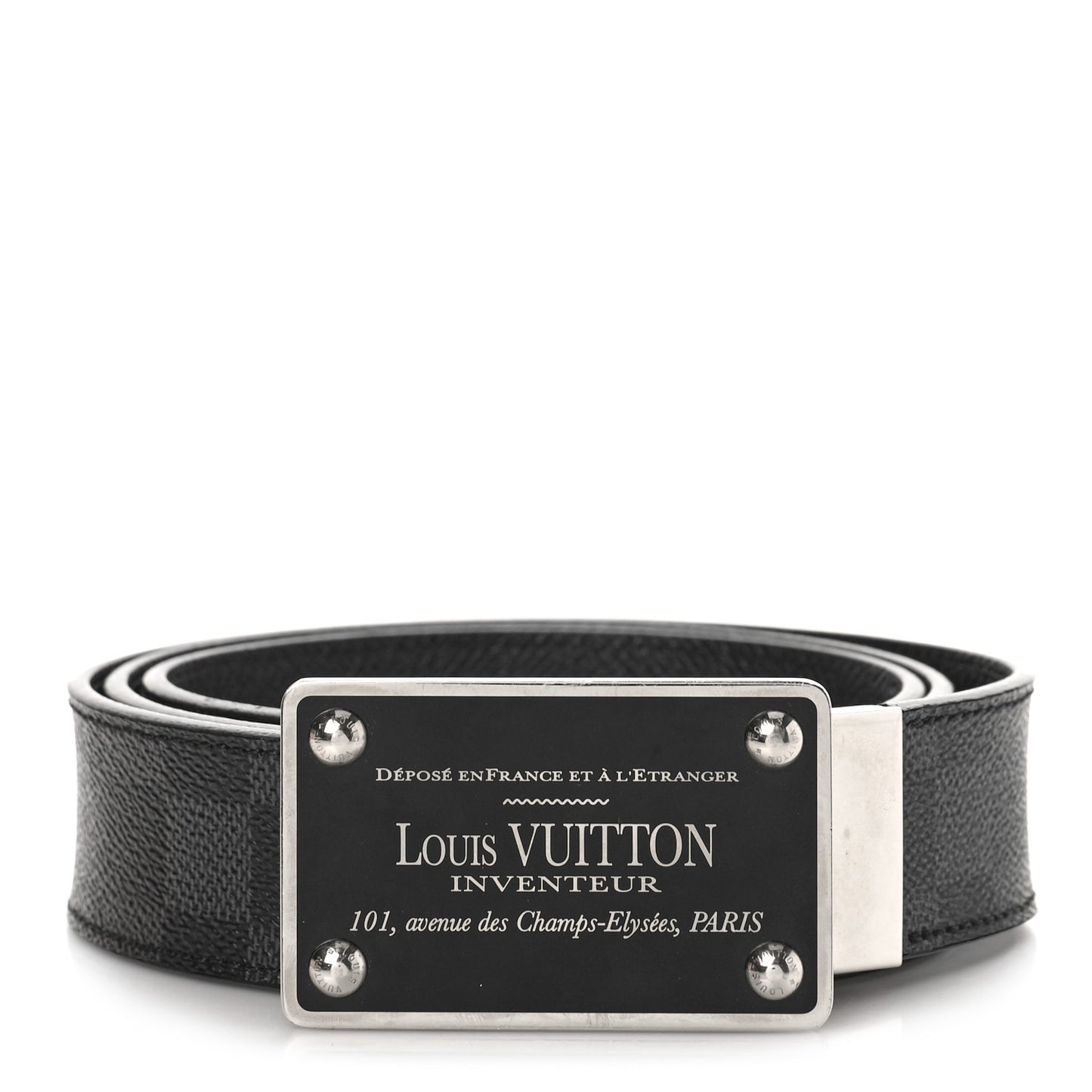Damier Graphite 35mm LV Inventeur Reversible Belt 100 40