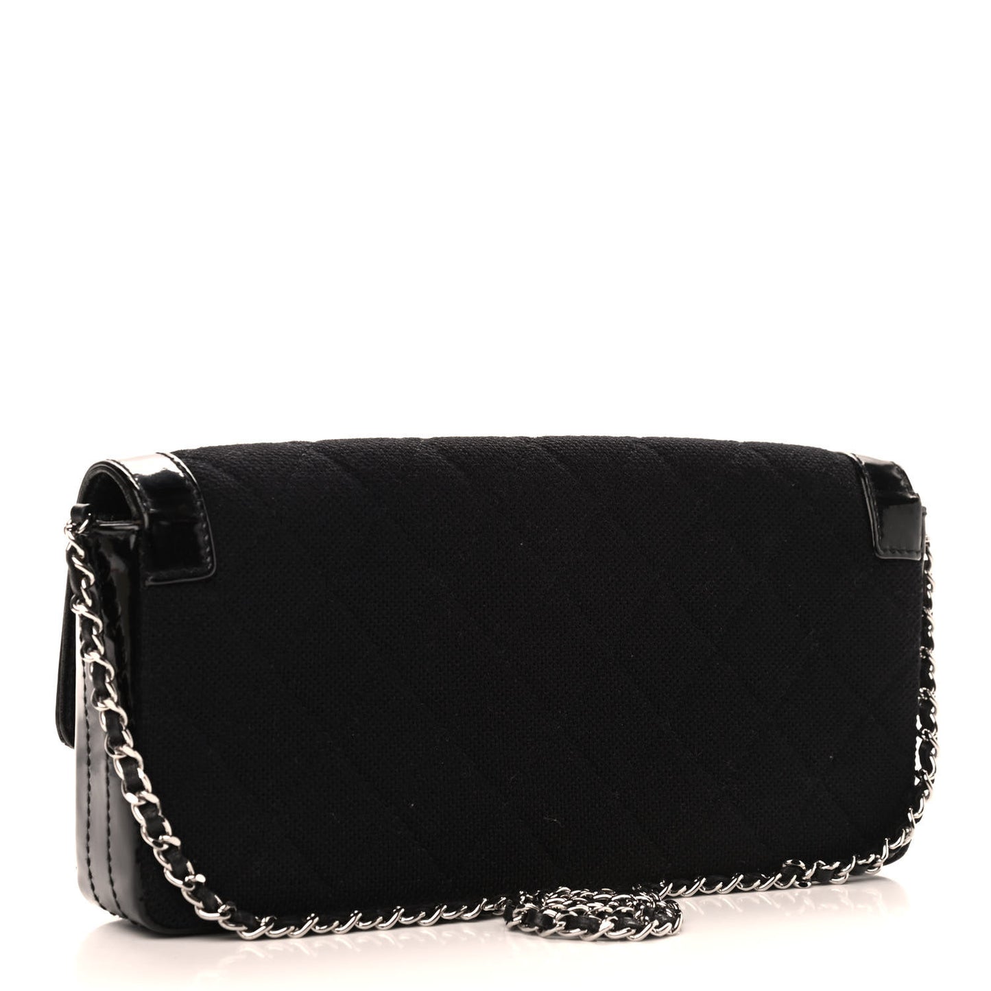 Jersey Patent Quilted 2.55 Reissue East West Flap Black