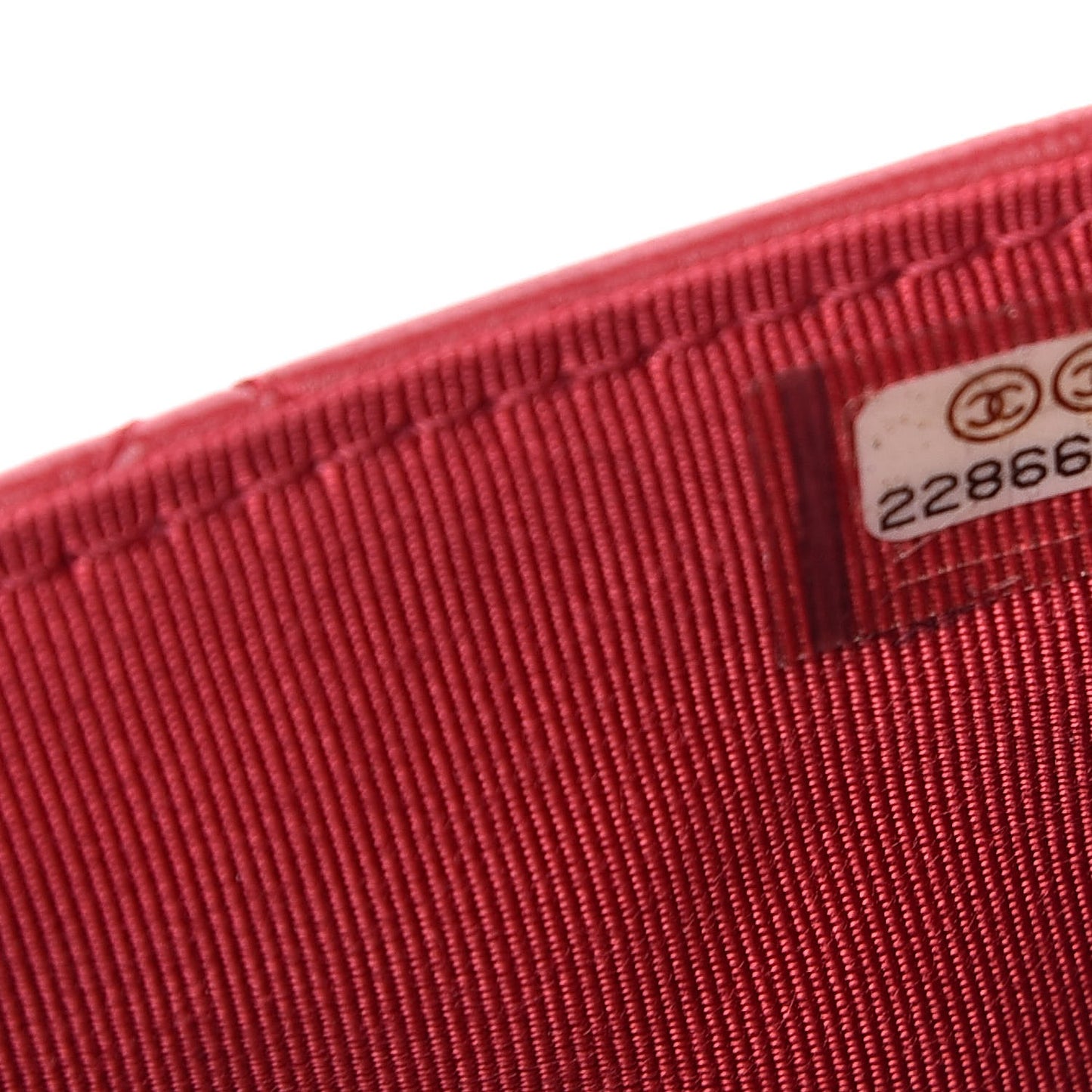 Lambskin Quilted Wallet On Chain WOC Red