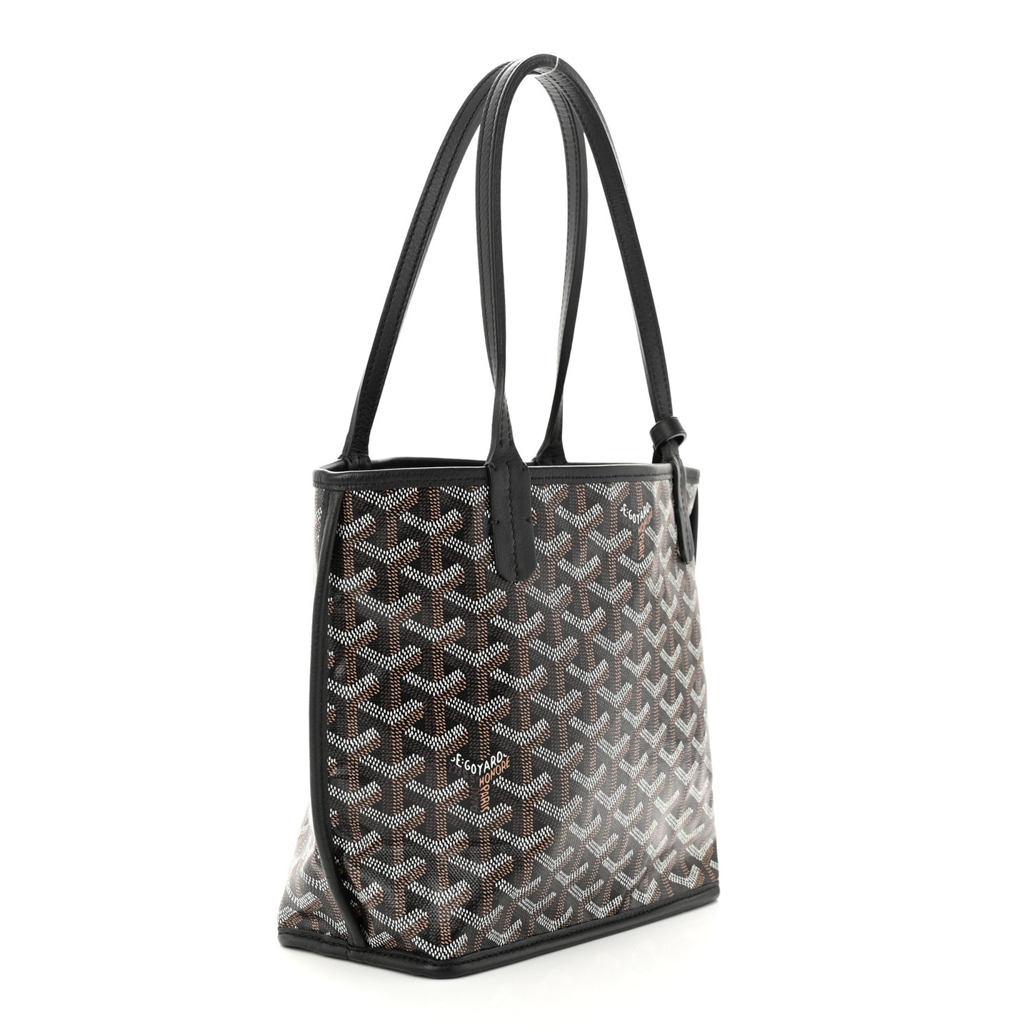 Goyardine Reversible Mini Anjou Black