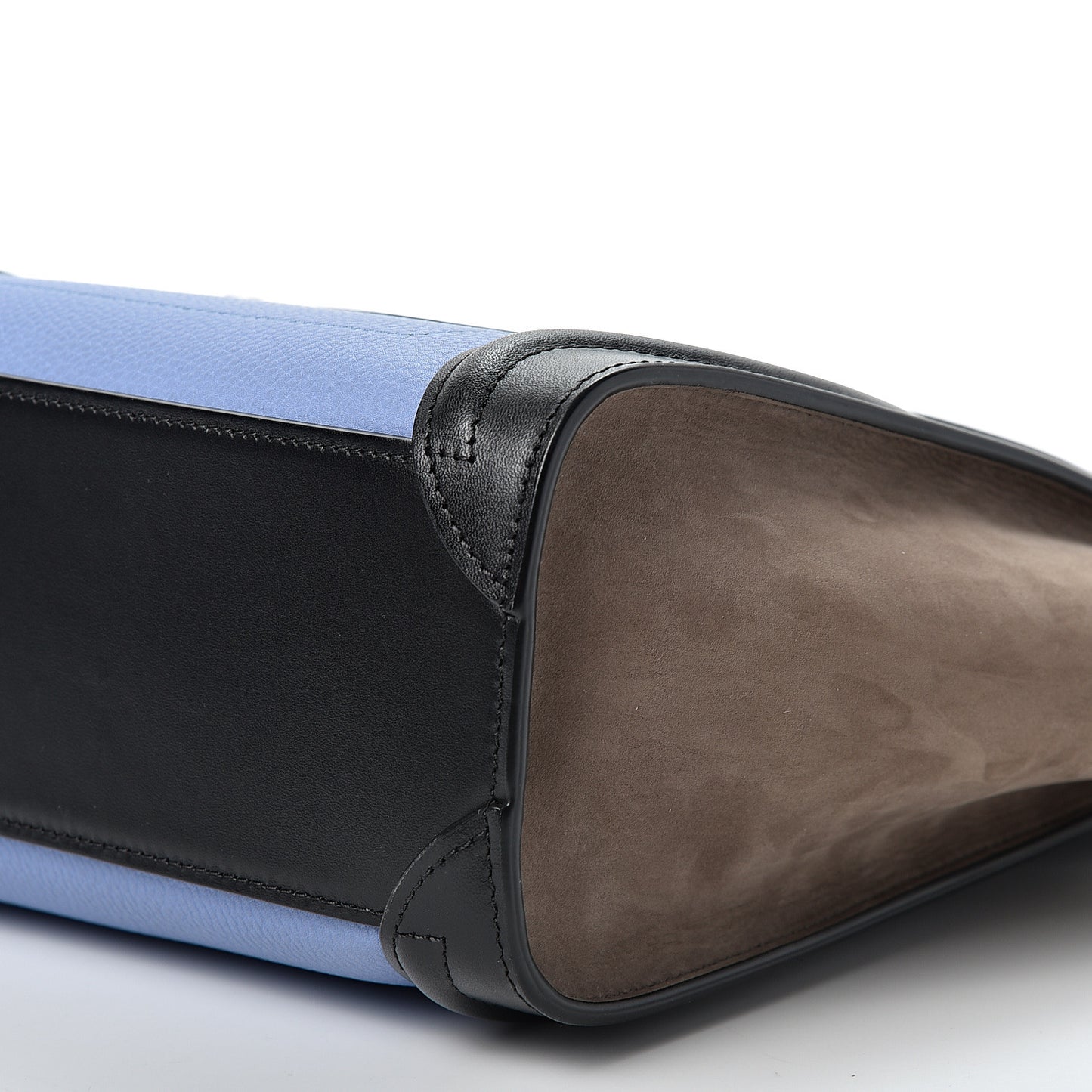 Nubuck Smooth Calfskin Nano Tri-Color Luggage Porcelain