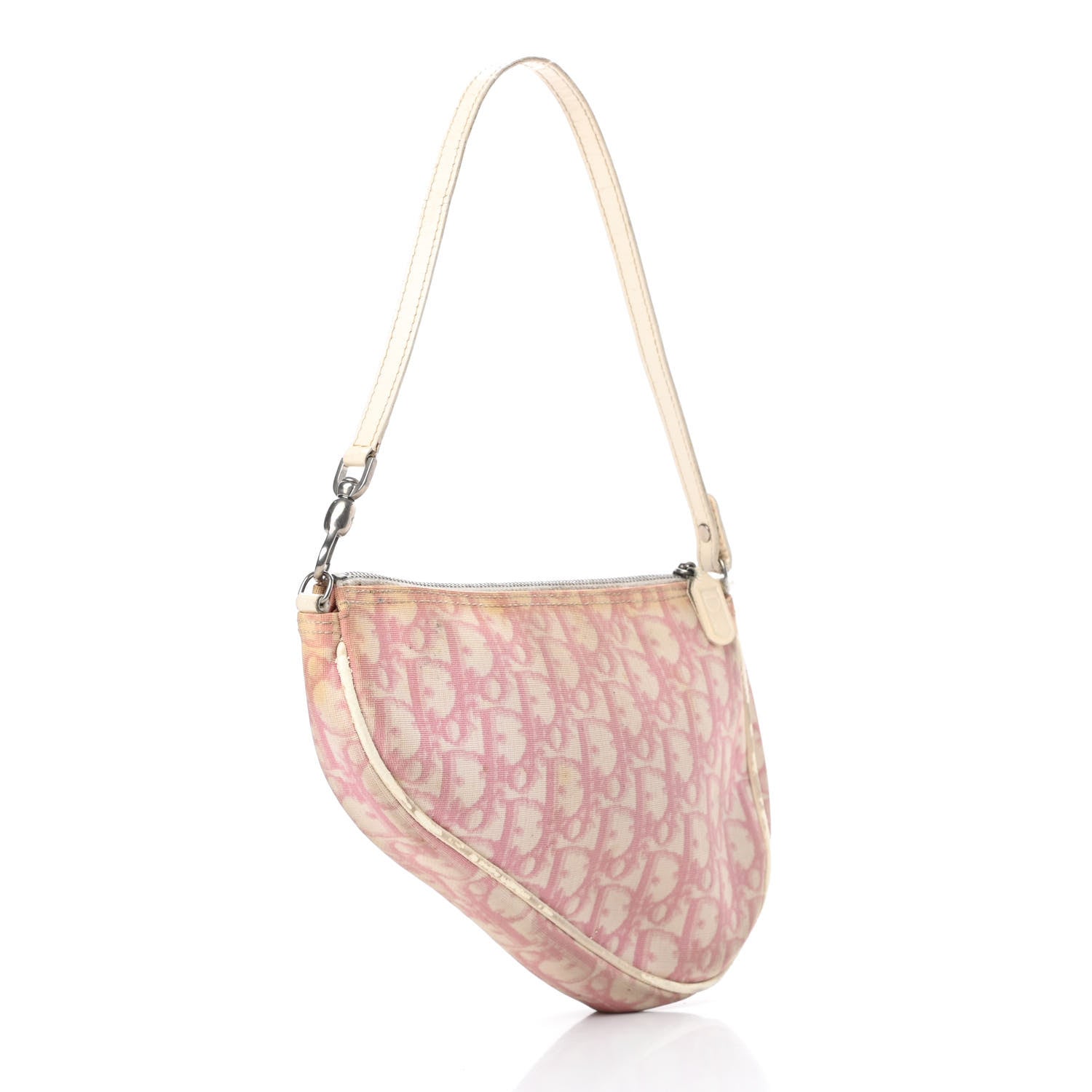 Christian Dior Monogram Mini Saddle Pochette Pink 3 of 18