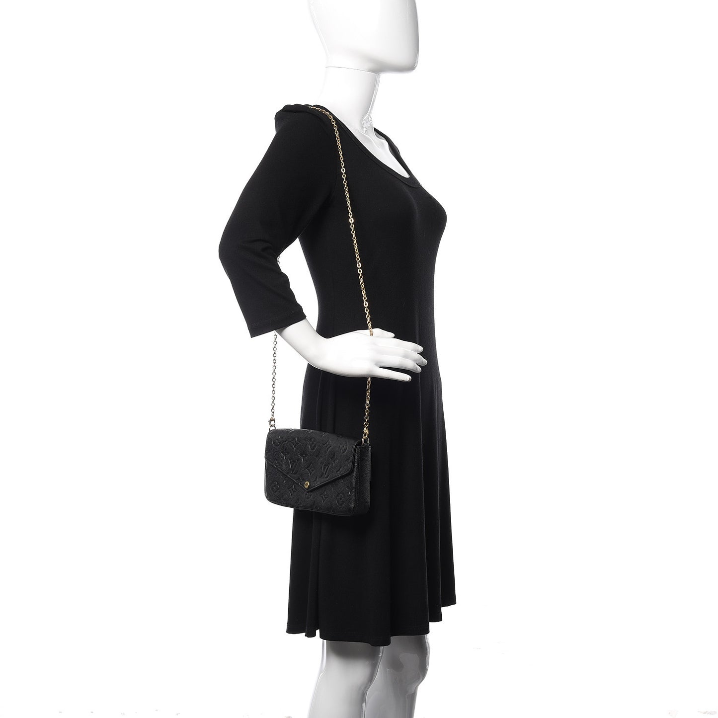 Empreinte Pochette Felicie Chain Wallet Black