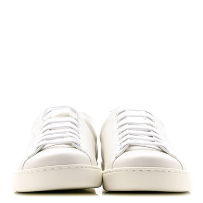 Gucci Calfskin Interlocking G Perforated Mens Ace Sneakers 8 White Grey Sky 3 of 12