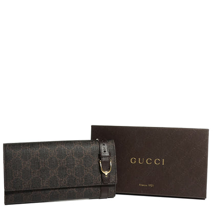 Gucci GG Supreme Monogram Nice Continental Wallet Dark Brown 5 of 8