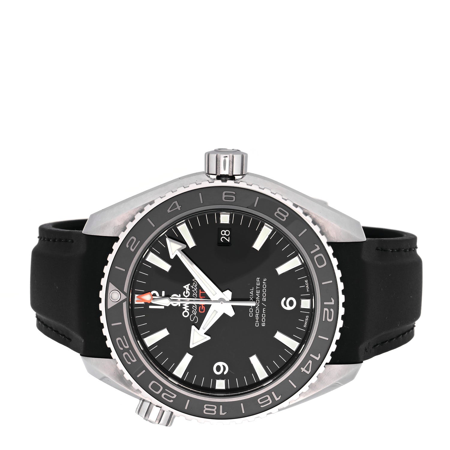 Omega Stainless Steel Rubber 43mm Seamaster Planet Ocean GMT Co-Axial Chronometer Automatic Watch Black 232.32.44.22.01.001 2 of 5