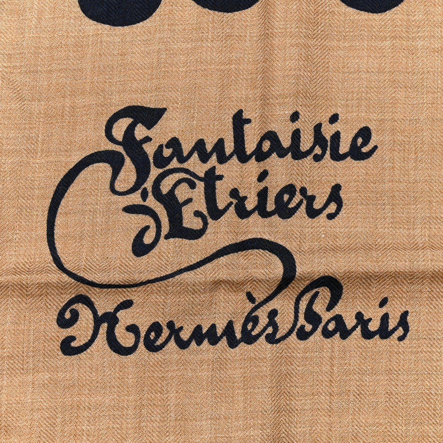 Cashmere Fantaisie D'Etriers Shawl 140 Caramel Caban Caramel Caban