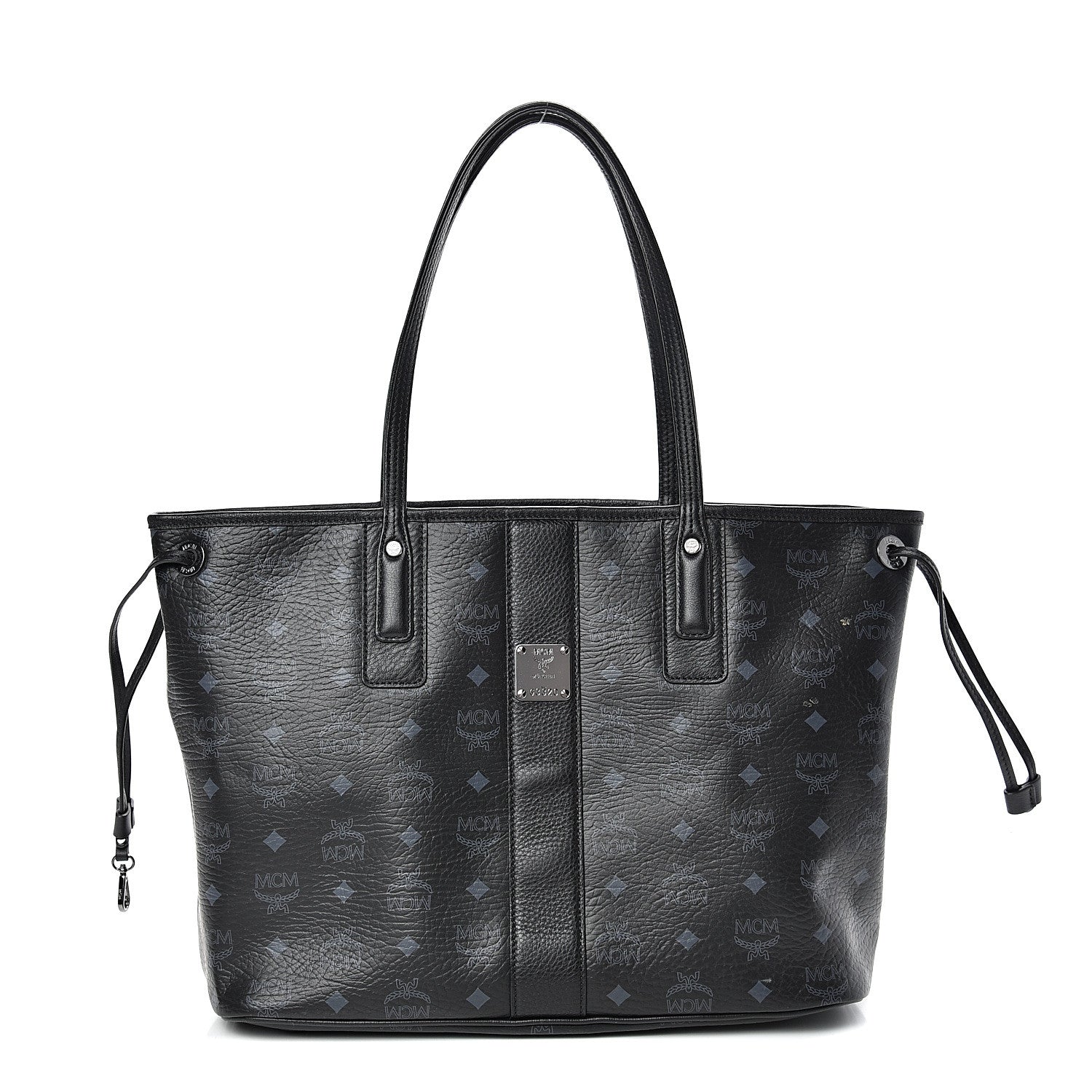 MCM Visetos Medium Liz Reversible Shopper Tote Black 1 of 17