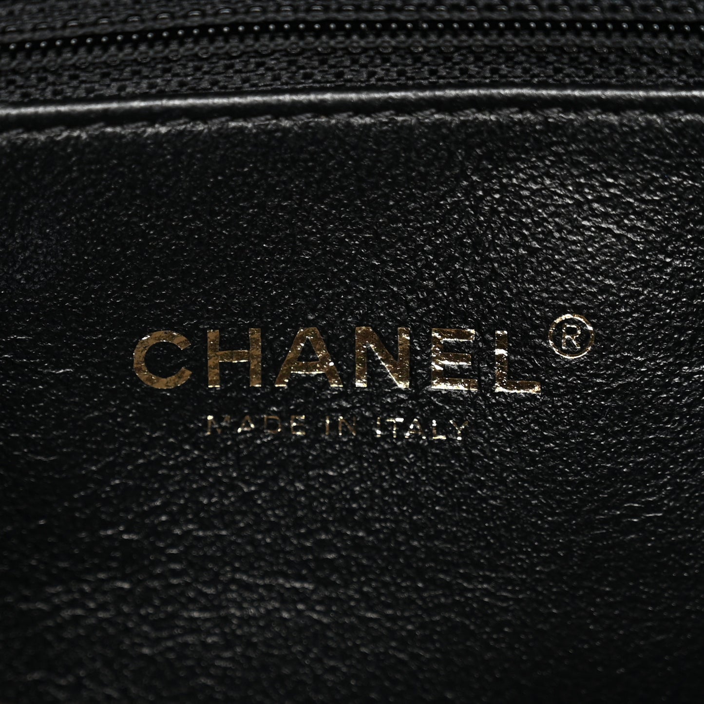 Caviar Lizard Quilted Small Coco Handle Flap Black