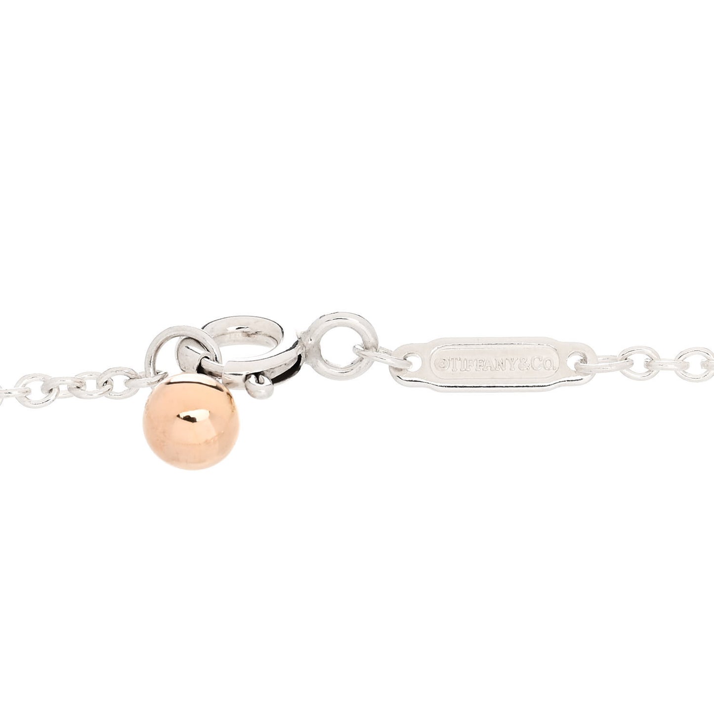 Sterling Silver 18K Rose Gold Return to Tiffany Love Bugs Butterfly Chain Bracelet