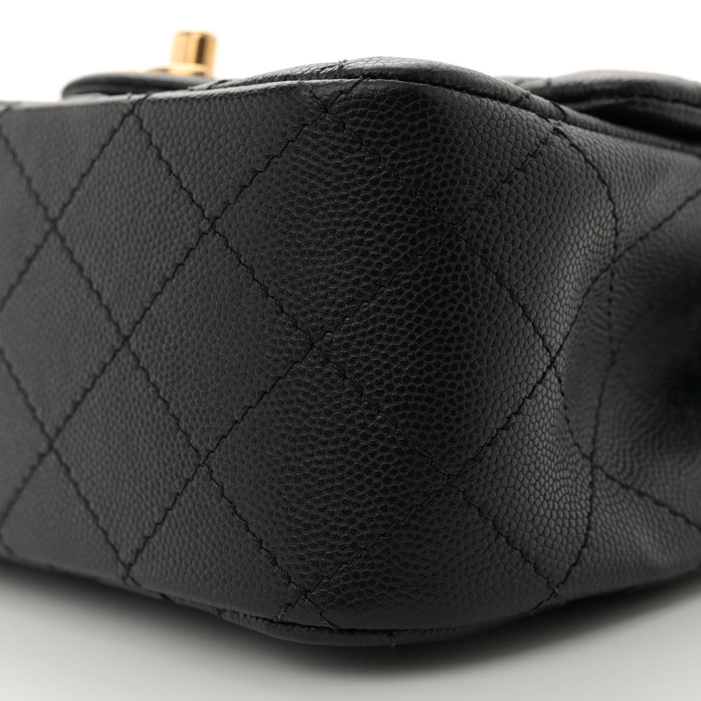 Caviar Quilted Mini Square Flap Black