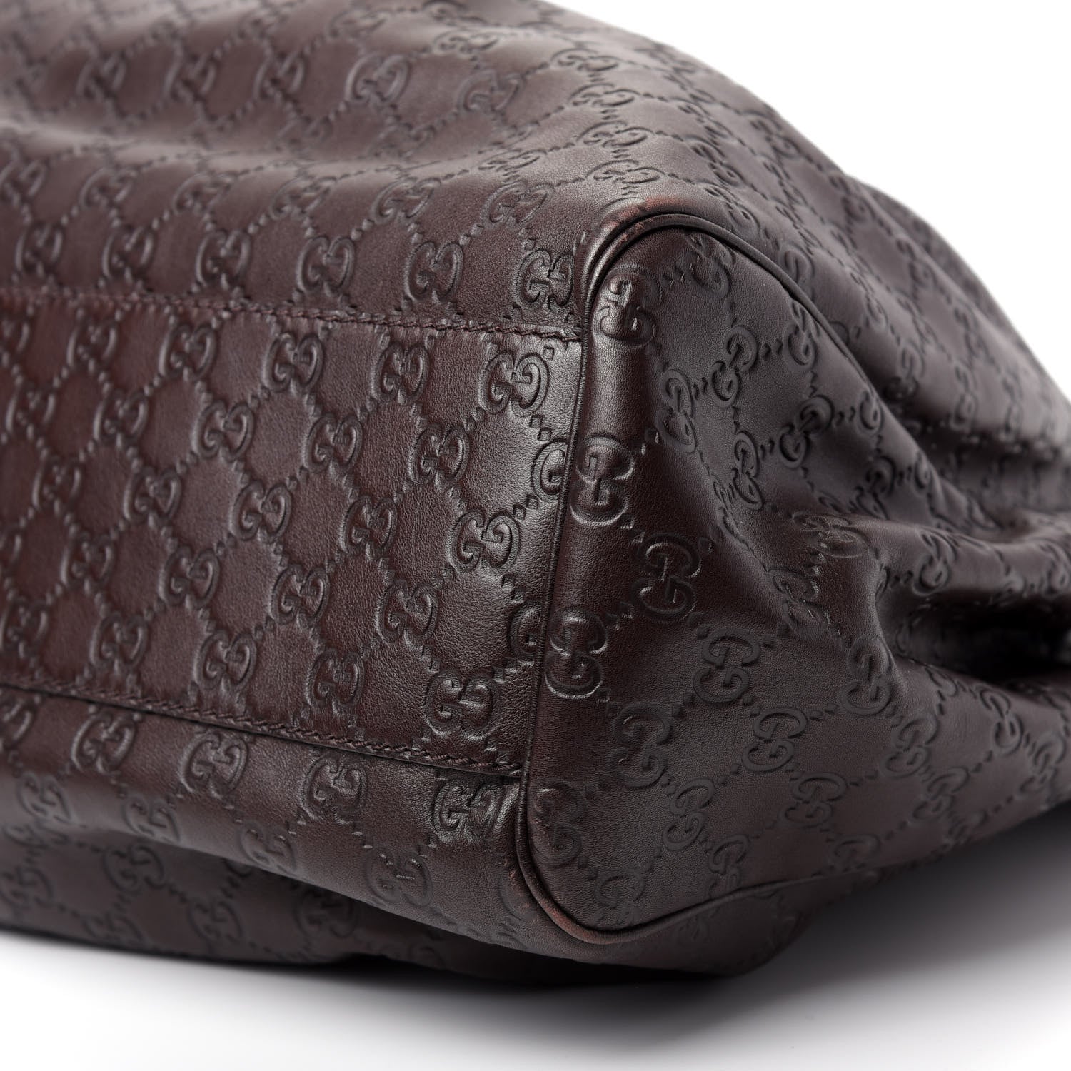 Gucci Guccissima Signature Large Sukey Tote Chocolate 7 of 9