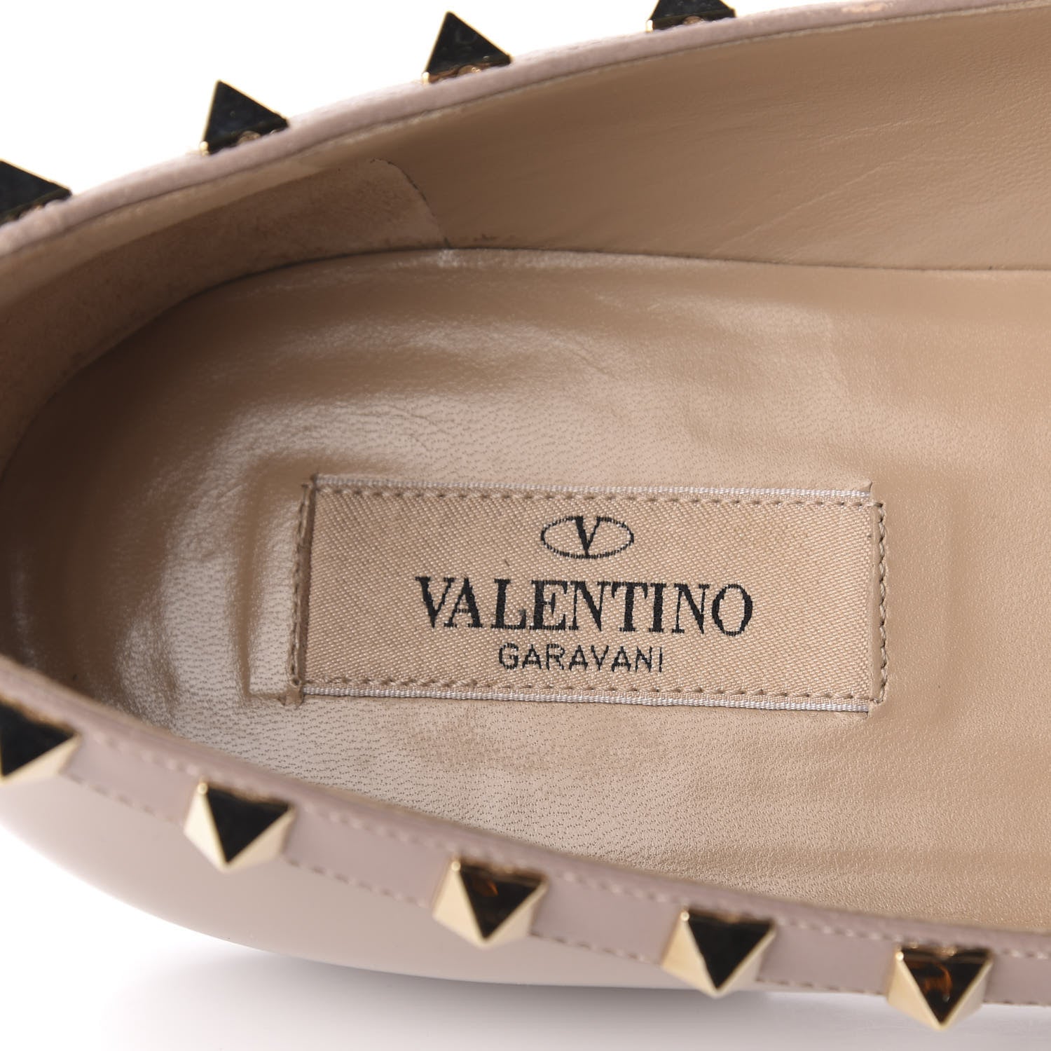 Valentino Garavani Patent Rockstud Ballerina Flats 40 Poudre 6 of 11