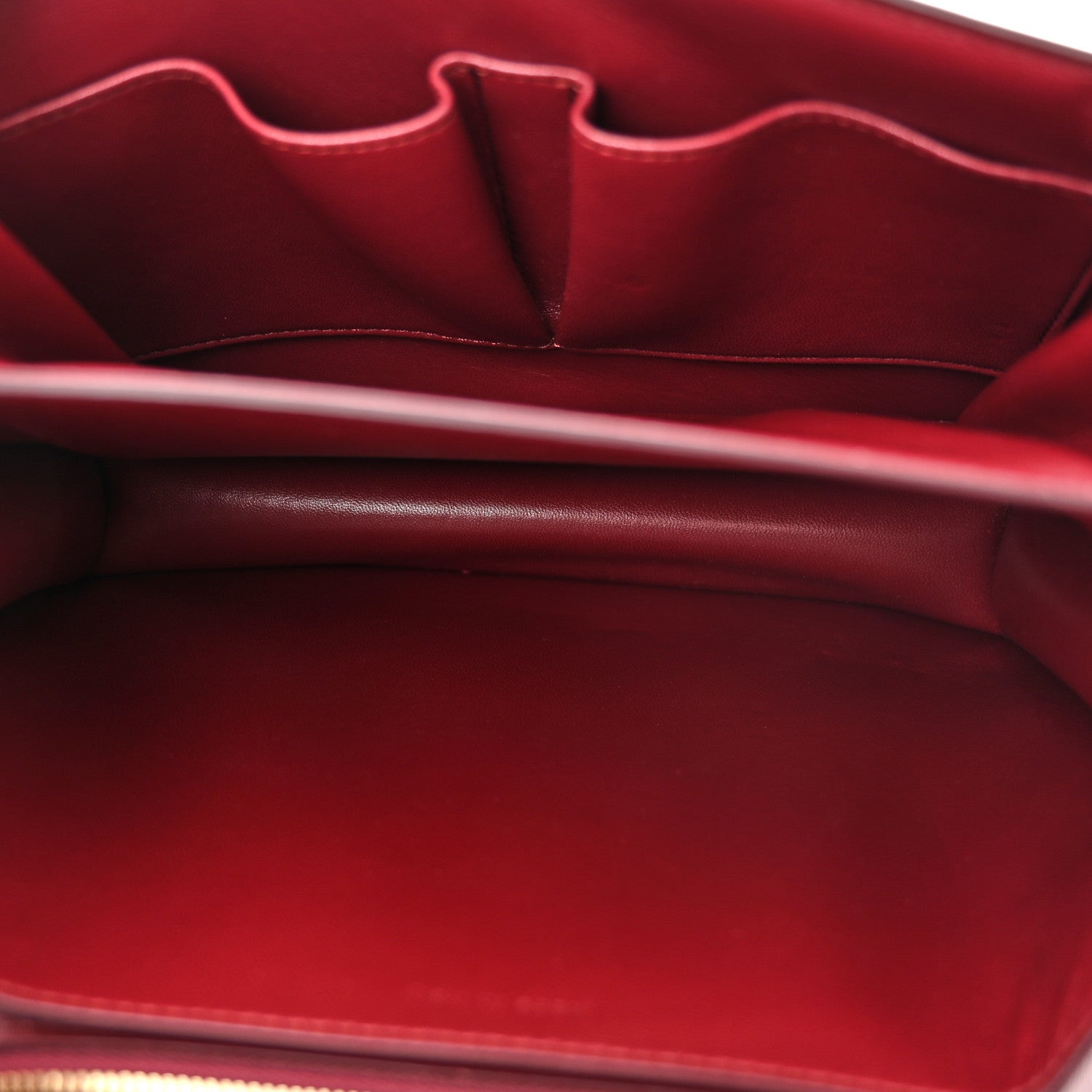 Celine Box Calfskin Medium Classic Box Flap Bag Burgundy 5 of 12